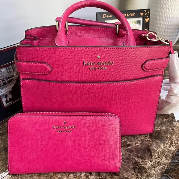 Kate Spade Fuchsia Satchel and Wallet - Picture 1 of 7